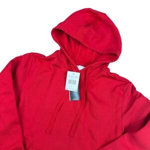 Adidas Red W Fleece Hood Pullover Hoodie Sweatshirt Size M BNWT $50